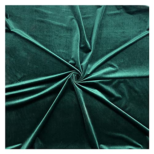 POILKJ Baumwollsamt Samtstoff Dekostoff Meterware 145cm Breite Polyester Nicht Dehnbarer Velours-Polsterstoff zum Nähen von Bastelarbeiten, Dekorationen, Kopfteil(Color:green78) von POILKJ