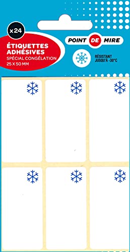 24 Etiketten für Gefrierschrank, 25 x 5 cm, Schreibwaren, Schulbedarf von POINT DE MIRE