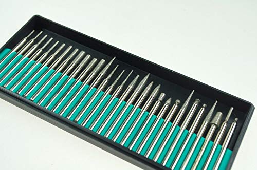Diamant Fräser SET 30 tlg Schleifstift Bohrer Fräserköpfe Fräsersatz 3 mm MGM von POKM Toolsmarket GmbH