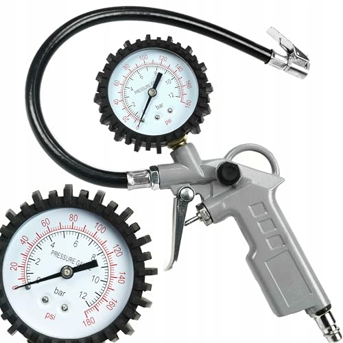POKM Toolsmarket GmbH Druckluft Reifenfüller Reifenfüllgerät mit Manometer für Kompressor 12 bar 80700 von POKM Toolsmarket GmbH