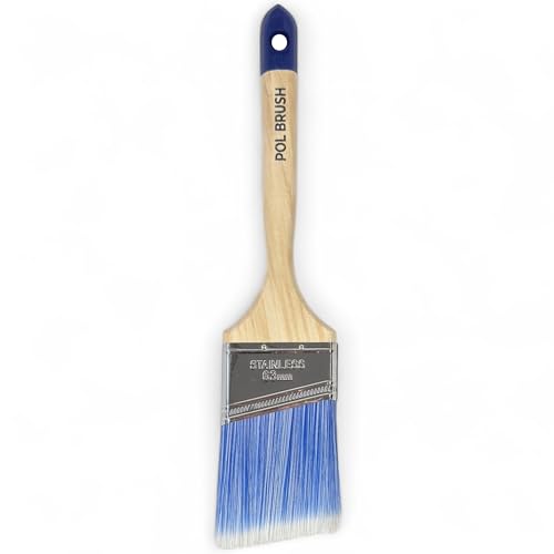 Abgewinkelter Pinsel, 6,4 cm, hochwertige europäische Qualität, langlebige synthetische Borsten von POL BRUSH