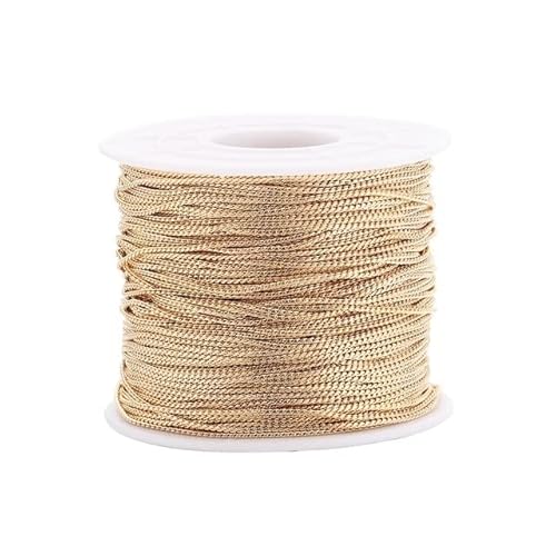 POLAY 5M/Lot 1mm Gold Farbe Halskette Ketten Schlangenkette Handgefertigt für DIY Armband Schmuckherstellung Handwerk Erkenntnisse Zubehör von POLAY