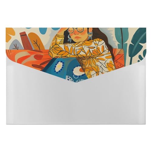 Dokumentenmappen, Kunststoff, Motiv: Frau im Pyjama, bedruckte Ordner, Aktenordner, Briefgröße, tragbare Ordner, Aktenordner Dokumentenmappen, Kunststoff, Motiv: Frau im Pyjama, bedruckte Ordner, Aktenordner, Briefgröße, tragbare Ordner, Aktenordner von POLESVBM