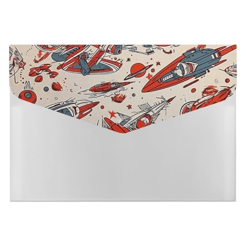 Dokumentenmappen, Kunststoff, Raumschiff-Illustration, bedruckte Ordner, Aktenordner, Briefgröße, tragbare Ordner, Aktenordner Dokumentenmappen, Kunststoff, Raumschiff-Illustration, bedruckte Ordner, Aktenordner, Briefgröße, tragbare Ordner, Aktenordner von POLESVBM