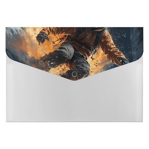 Dokumentenmappen, Kunststoff, Snowboarder, bedruckt, Aktenordner, Briefgröße, tragbare Ordner, Aktenordner Dokumentenmappen, Kunststoff, Snowboarder, bedruckt, Aktenordner, Briefgröße, tragbare Ordner, Aktenordner von POLESVBM