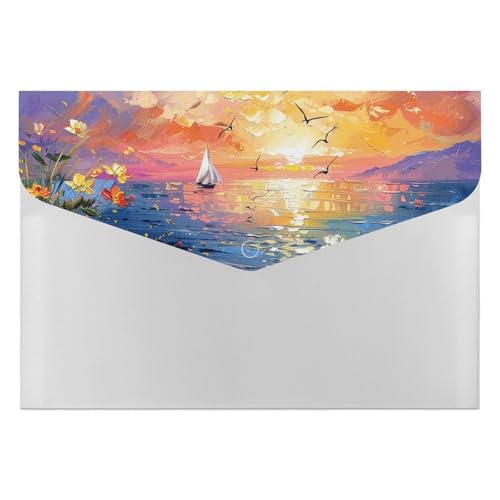 Dokumentenmappen, Kunststoff, Sonnenuntergang und Meerblick, bedruckte Ordner, Aktenordner, Briefgröße, tragbare Ordner, Aktenordner Dokumentenmappen, Kunststoff, Sonnenuntergang und Meerblick, bedruckte Ordner, Aktenordner, Briefgröße, tragbare Ordner, Aktenordner von POLESVBM