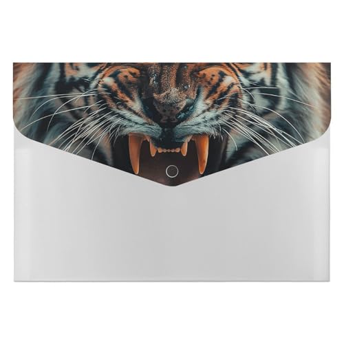 Dokumentenmappen, Kunststoff, Tiger, öffnet seinen Mund, bedruckte Ordner, Aktenordner, Briefgröße, tragbare Ordner, Aktenordner Dokumentenmappen, Kunststoff, Tiger, öffnet seinen Mund, bedruckte Ordner, Aktenordner, Briefgröße, tragbare Ordner, Aktenordner von POLESVBM