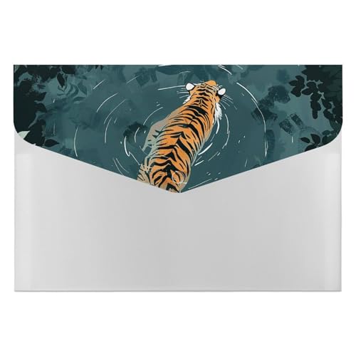 Dokumentenmappen, Kunststoff, Tiger, schwimmt im Wasser, bedruckte Ordner, Aktenordner, Briefgröße, tragbare Ordner, Aktenordner Dokumentenmappen, Kunststoff, Tiger, schwimmt im Wasser, bedruckte Ordner, Aktenordner, Briefgröße, tragbare Ordner, Aktenordner von POLESVBM