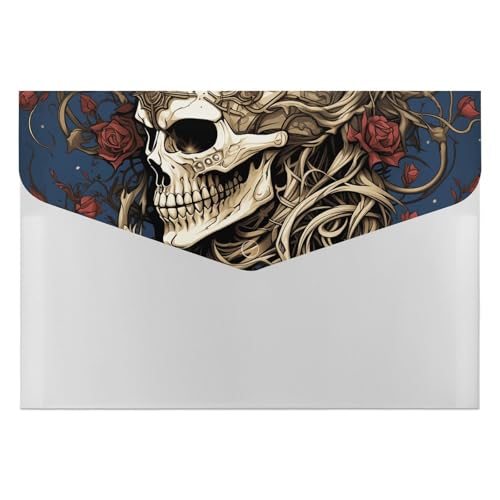 Dokumentenmappen, Kunststoff, Totenkopf, bedruckt, Aktenordner, Briefgröße, tragbare Ordner, Aktenordner von POLESVBM