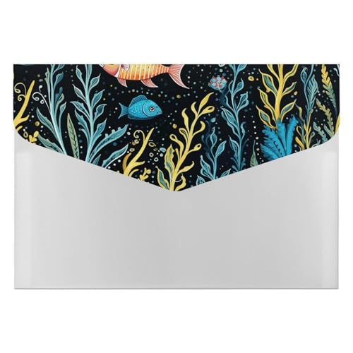 Dokumentenmappen, Kunststoff, kleine Fische auf der Unterseite des Meeres, bedruckte Ordner, Aktenordner, Briefgröße, tragbare Ordner, Aktenordner Dokumentenmappen, Kunststoff, kleine Fische auf der Unterseite des Meeres, bedruckte Ordner, Aktenordner, Briefgröße, tragbare Ordner, Aktenordner von POLESVBM