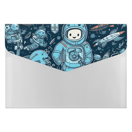 Dokumentenmappen, Kunststoff, lächelnder Astronaut, bedruckt, Aktenordner, Briefgröße, tragbare Ordner, Aktenordner von POLESVBM