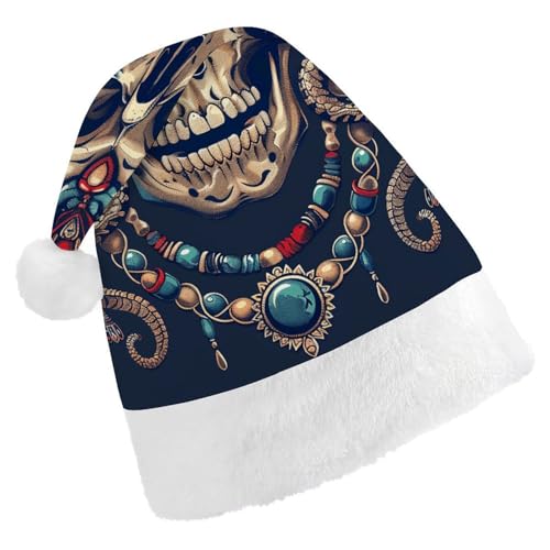 POLESVBM Nikolausmütze, Nikolausmütze für Erwachsene, mit ägyptischer Halskette, bedruckte Weihnachts-Kopfbedeckung für Heimdekoration, Party, Kostümzubehör POLESVBM Nikolausmütze, Nikolausmütze für Erwachsene, mit ägyptischer Halskette, bedruckte Weihnachts-Kopfbedeckung für Heimdekoration, Party, Kostümzubehör von POLESVBM