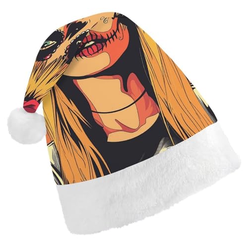 POLESVBM Nikolausmütze, Nikolausmütze für Erwachsene, mit dunklem Auge, Make-up, bedruckte Weihnachts-Kopfbedeckung für Heimdekoration, Party, Kostümzubehör POLESVBM Nikolausmütze, Nikolausmütze für Erwachsene, mit dunklem Auge, Make-up, bedruckte Weihnachts-Kopfbedeckung für Heimdekoration, Party, Kostümzubehör von POLESVBM