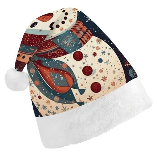 POLESVBM Weihnachtsmann Hut Weihnachtsmann Hut Für Erwachsene Schneemann Patchwork Muster Gedruckt Weihnachten Headwear Für Wohnkultur Party Kostüm Liefert von POLESVBM