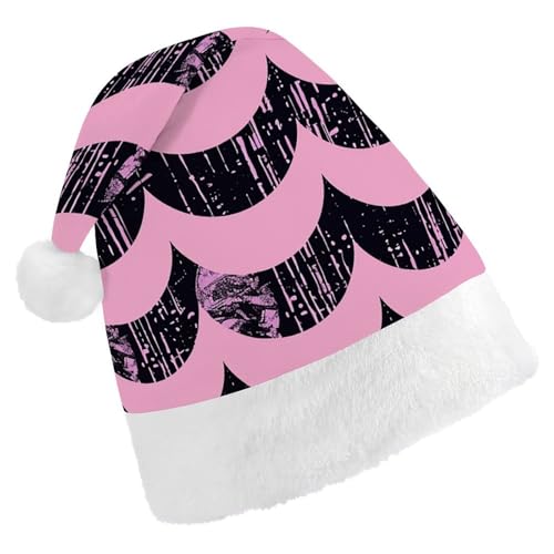 POLESVBM Weihnachtsmann Hut Weihnachtsmann Hut Für Erwachsene Streifen Und Schwarz Muster Gedruckt Weihnachten Headwear Für Wohnkultur Party Kostüm Liefert von POLESVBM