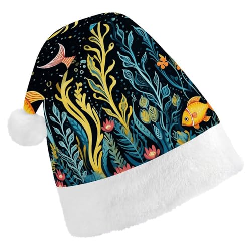 POLESVBM Weihnachtsmann Hut Weihnachtsmann Hut für Erwachsene Kleine Fische Auf Der Unterseite Des Meeres Gedruckt Weihnachten Headwear Für Wohnkultur Party Kostüm Benötigt POLESVBM Weihnachtsmann Hut Weihnachtsmann Hut für Erwachsene Kleine Fische Auf Der Unterseite Des Meeres Gedruckt Weihnachten Headwear Für Wohnkultur Party Kostüm Benötigt von POLESVBM
