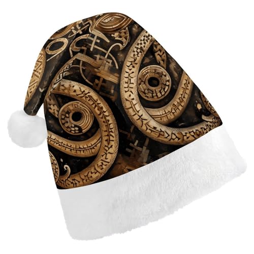 POLESVBM Weihnachtsmütze für Erwachsene, Schlangenmuster, bedruckte Weihnachts-Kopfbedeckung für Zuhause, Dekoration, Party, Kostümzubehör POLESVBM Weihnachtsmütze für Erwachsene, Schlangenmuster, bedruckte Weihnachts-Kopfbedeckung für Zuhause, Dekoration, Party, Kostümzubehör von POLESVBM
