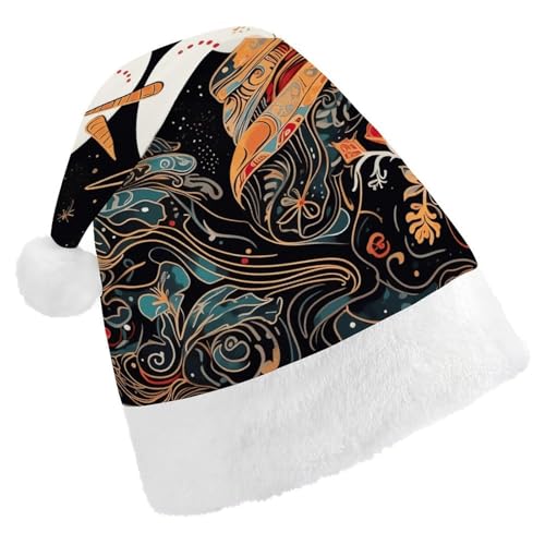 POLESVBM Weihnachtsmütze für Erwachsene, Schneemann, Küssen, bedruckte Weihnachts-Kopfbedeckung für Heimdekoration, Party, Kostümzubehör POLESVBM Weihnachtsmütze für Erwachsene, Schneemann, Küssen, bedruckte Weihnachts-Kopfbedeckung für Heimdekoration, Party, Kostümzubehör von POLESVBM