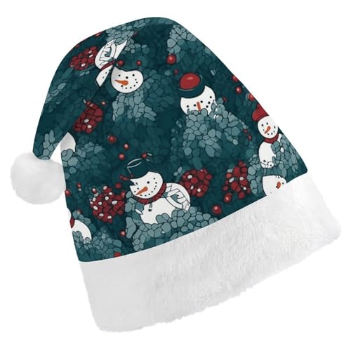 POLESVBM Weihnachtsmütze für Erwachsene, Schneemann, Schneeball, bedruckte Weihnachts-Kopfbedeckung für Heimdekoration, Party, Kostümzubehör von POLESVBM