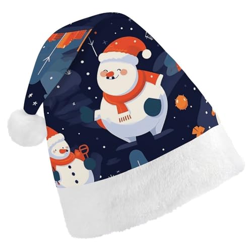 POLESVBM Weihnachtsmütze für Erwachsene, Schneemann, bedruckt, Kopfbedeckung für Zuhause, Dekoration, Party, Kostümzubehör POLESVBM Weihnachtsmütze für Erwachsene, Schneemann, bedruckt, Kopfbedeckung für Zuhause, Dekoration, Party, Kostümzubehör von POLESVBM