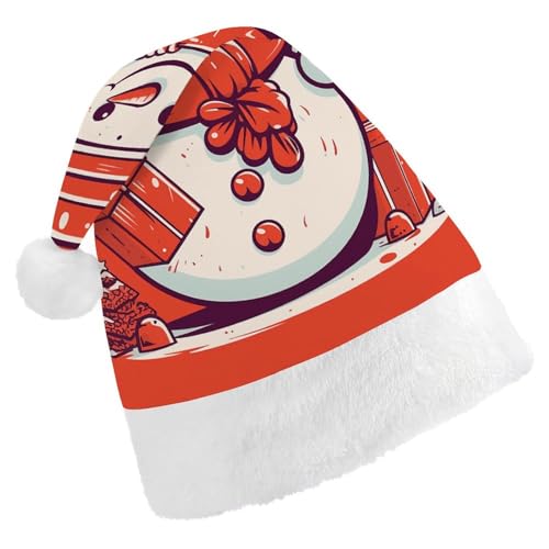 POLESVBM Weihnachtsmütze für Erwachsene, Schneemann bringt Geschenke, bedruckte Weihnachts-Kopfbedeckung für Heimdekoration, Party, Kostümzubehör POLESVBM Weihnachtsmütze für Erwachsene, Schneemann bringt Geschenke, bedruckte Weihnachts-Kopfbedeckung für Heimdekoration, Party, Kostümzubehör von POLESVBM