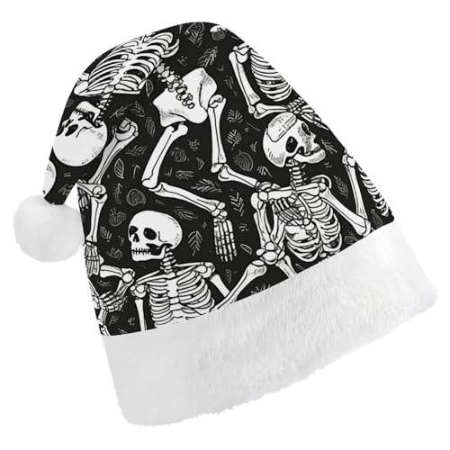 POLESVBM Weihnachtsmütze für Erwachsene, Skelett, bedruckt, Weihnachts-Kopfbedeckung für Zuhause, Dekoration, Party, Kostümzubehör POLESVBM Weihnachtsmütze für Erwachsene, Skelett, bedruckt, Weihnachts-Kopfbedeckung für Zuhause, Dekoration, Party, Kostümzubehör von POLESVBM
