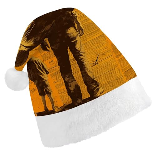 POLESVBM Weihnachtsmütze für Erwachsene, Sohn, ich liebe dich, bedruckte Weihnachts-Kopfbedeckung für Heimdekoration, Party, Kostümzubehör von POLESVBM