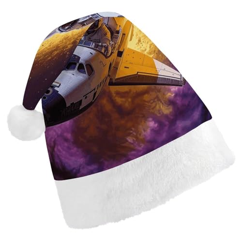 POLESVBM Weihnachtsmütze für Erwachsene, Space Shuttle im Weltraum, bedruckte Weihnachts-Kopfbedeckung für Heimdekoration, Party, Kostümzubehör POLESVBM Weihnachtsmütze für Erwachsene, Space Shuttle im Weltraum, bedruckte Weihnachts-Kopfbedeckung für Heimdekoration, Party, Kostümzubehör von POLESVBM