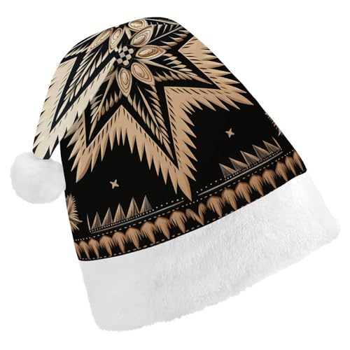 POLESVBM Weihnachtsmütze für Erwachsene, spezielles Tribal-Muster, bedruckte Weihnachts-Kopfbedeckung für Heimdekoration, Party, Kostümzubehör POLESVBM Weihnachtsmütze für Erwachsene, spezielles Tribal-Muster, bedruckte Weihnachts-Kopfbedeckung für Heimdekoration, Party, Kostümzubehör von POLESVBM