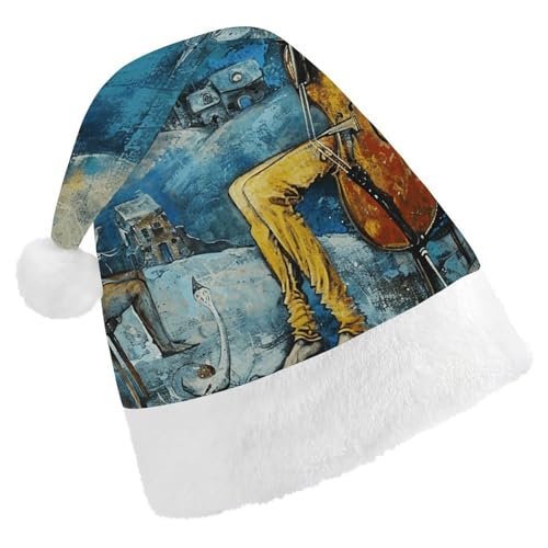 POLESVBM Weihnachtsmütze für Erwachsene, zwei Personen auf Stühlen, bedruckte Weihnachts-Kopfbedeckung für Heimdekoration, Party, Kostümzubehör POLESVBM Weihnachtsmütze für Erwachsene, zwei Personen auf Stühlen, bedruckte Weihnachts-Kopfbedeckung für Heimdekoration, Party, Kostümzubehör von POLESVBM
