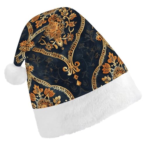 POLESVBM Weihnachtsmütze für Erwachsene mit aufwendigen Blumen bedruckte Weihnachts-Kopfbedeckung für Heimdekoration, Party, Kostümzubehör POLESVBM Weihnachtsmütze für Erwachsene mit aufwendigen Blumen bedruckte Weihnachts-Kopfbedeckung für Heimdekoration, Party, Kostümzubehör von POLESVBM