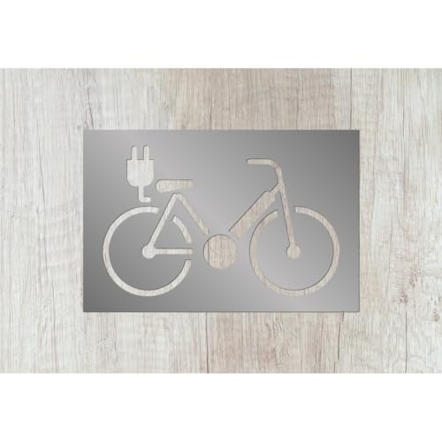 Stancil und Schablone für horizontale Beschilderung aus Aluminium, Dicke 1,5 mm, robustes Material, langlebig und wiederverwendbar - Aufladen von E-Bikes - 1000 x 660 Stancil und Schablone für horizontale Beschilderung aus Aluminium, Dicke 1,5 mm, robustes Material, langlebig und wiederverwendbar - Aufladen von E-Bikes - 1000 x 660 von POLIMARK GROUP