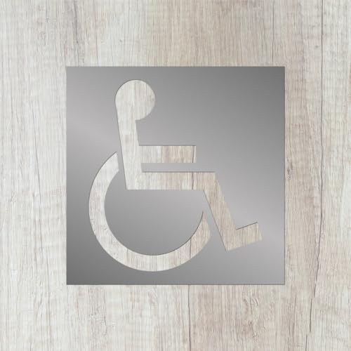 Stancil und Schablone für horizontale Beschilderung aus Aluminium, Dicke 1,5 mm, robustes Material, langlebig und wiederverwendbar – Behinderte – 1000 x 1000 cm Stancil und Schablone für horizontale Beschilderung aus Aluminium, Dicke 1,5 mm, robustes Material, langlebig und wiederverwendbar – Behinderte – 1000 x 1000 cm von POLIMARK GROUP