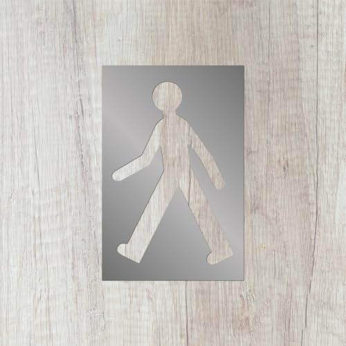 Stancil und Schablone für horizontale Beschilderung aus Aluminium, Dicke 1,5 mm, robustes Material, langlebig und wiederverwendbar – Fußgängerzone – 1000 x 660 cm Stancil und Schablone für horizontale Beschilderung aus Aluminium, Dicke 1,5 mm, robustes Material, langlebig und wiederverwendbar – Fußgängerzone – 1000 x 660 cm von POLIMARK GROUP