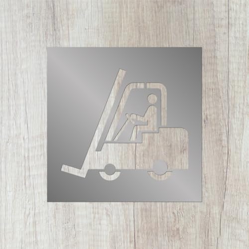 Stancil und Schablone für horizontale Beschilderung aus Aluminium, Dicke 1,5 mm, robustes Material, langlebig und wiederverwendbar - Gabelstapler - 1000 x 1000 Stancil und Schablone für horizontale Beschilderung aus Aluminium, Dicke 1,5 mm, robustes Material, langlebig und wiederverwendbar - Gabelstapler - 1000 x 1000 von POLIMARK GROUP