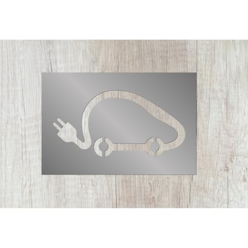 Stancil und Schablone für horizontale Beschilderung aus Aluminium, Dicke 1,5 mm, robustes Material, langlebig und wiederverwendbar - Nachfüllung für Elektroautos - 1000 x 660 von POLIMARK GROUP