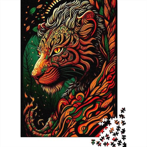 1000 Teile Tierpuzzle für Erwachsene, Halloween-Geschenkpapier, Puzzle für Erwachsene, 1000 Teile (38 x 26 cm) von POLIUAWS