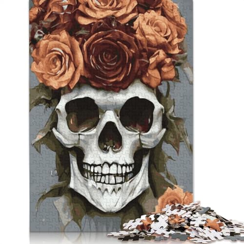 1000-teiliges Gothic-Skelett-Puzzle für Erwachsene, Halloween-Geschenkpapier für Teenager, einzigartige Geschenke für Zuhause und Geschenke 1000 Teile (38x26cm) von POLIUAWS