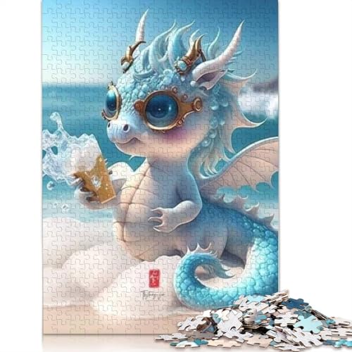1000-teiliges Puzzle mit niedlichen Drachen für Erwachsene, Halloween-Geschenkpapier für Teenager, einzigartige Geschenke für Zuhause und Geschenke 1000 Teile (38 x 26 cm) von POLIUAWS