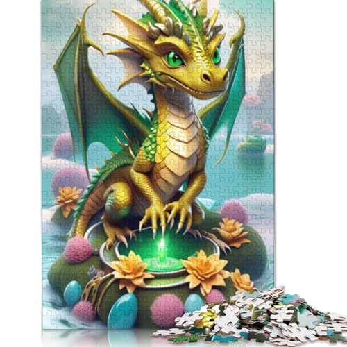 1000-teiliges Puzzle mit niedlichen Drachen für Erwachsene, Halloween-Geschenkpapier für Teenager, einzigartige Geschenke für Zuhause und Geschenke 1000 Teile (38 x 26 cm) von POLIUAWS