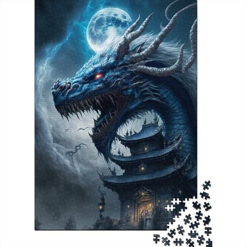 Dragon21 1000 Teile Puzzle für Erwachsene, Halloween-Geschenkpapier für Teenager, einzigartige Dekorationen und Geschenke, 1000 Teile (38 x 26 cm) von POLIUAWS