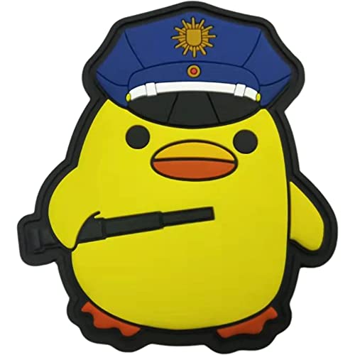 Angry Chicken Rubber Patch - Polizei - Fun Patch - Klettpatch - Yellow von POLIZEIMEMESSHOP