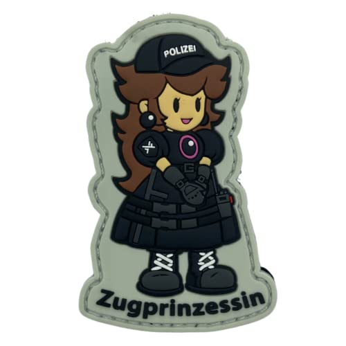 BePo Zugprinzessin Rubber Patch BRAUN - Bereitschaftspolizei - Polizei - PVC - Klettpatch von POLIZEIMEMESSHOP