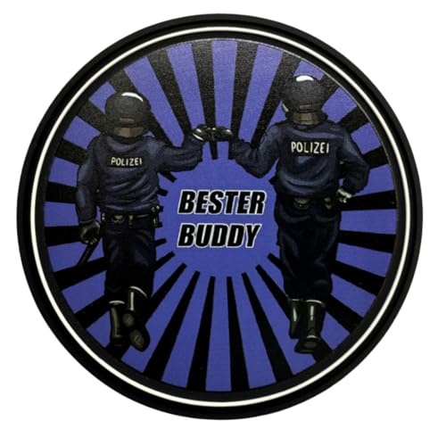 Bereitschaftspolizei Bester Buddy Rubber PVC Gummi Klett Patch - Bester Freund - Kollege - Polizei von POLIZEIMEMESSHOP