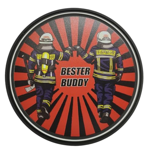 Feuerwehr Bester Buddy Rubber PVC Gummi Klett Patch - Kollege - Bester Freund - Fire Department von POLIZEIMEMESSHOP