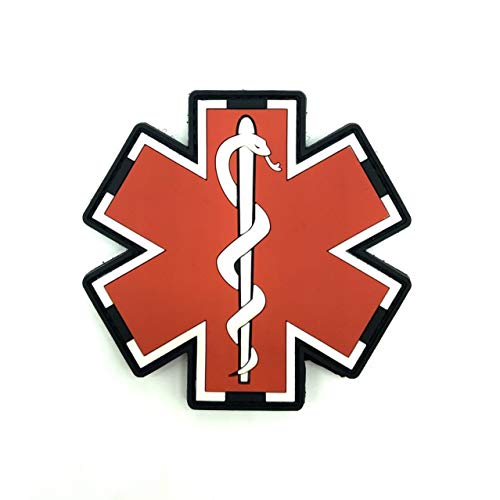 polizeimemesshop Paramedic Glow in The Dark Rubber Patch mit Klett - Rettung - Feuerwehr - Rettungsdienst - Sanitäter - Rettungssanitäter von POLIZEIMEMESSHOP