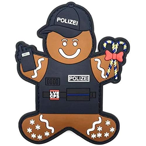 POLIZEIMEMESSHOP - Polizei Lebkuchenmann Rubber PVC Patch von POLIZEIMEMESSHOP