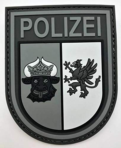 POLIZEIMEMESSHOP Polizei Mecklenburg-Vorpommern Black Ops Rubberpatch PVC mit Klett - Polizei von POLIZEIMEMESSHOP