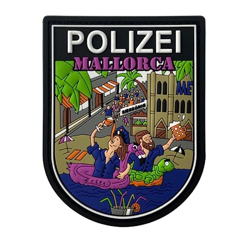 Polizei Mallorca Malle Rubber Patch PVC Gummi Klettpatch Police von POLIZEIMEMESSHOP