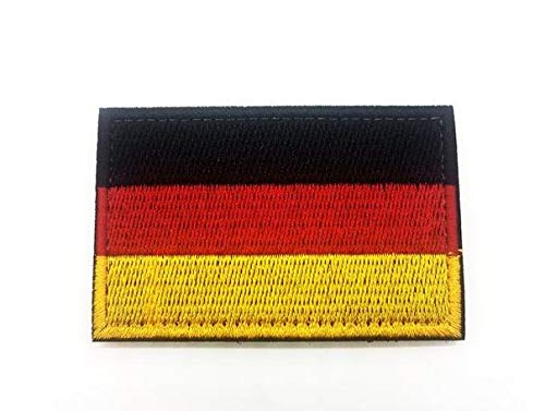 Polizeimemesshop Deutschland Textil Patch Germany flag Fahne Schwarz Rot Gold Klettpatch von Polizeimemesshop